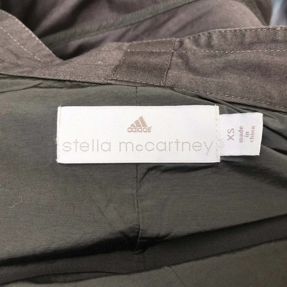🚩FADED SHOULDERS Adidas Stella McCartney Moto jacket xs crop black biker - Picture 8 of 8